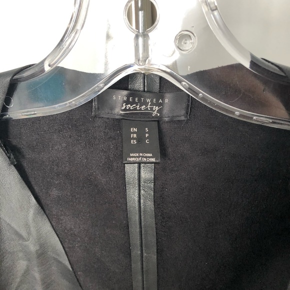 Leather and mesh blazer - Picture 3 of 4